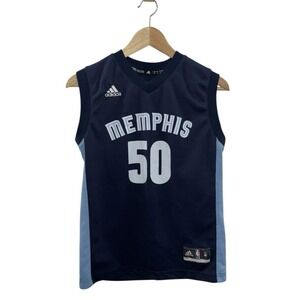 SOLD Memphis Grizzlies adidas Yth M 10/12 NBA Jersey #50 Navy Blue Z-Bo